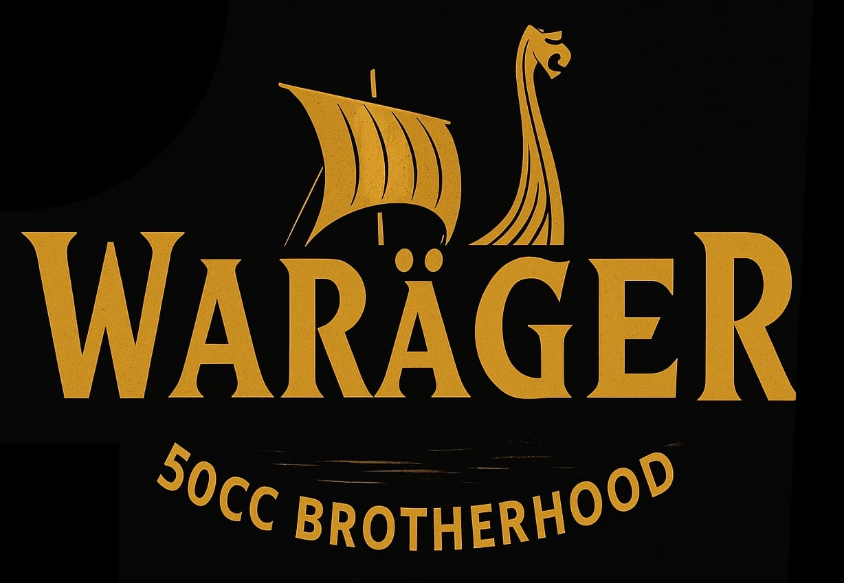 WARÄGER – 50cc Brotherhood Banner mit Wikinger-Langschiff