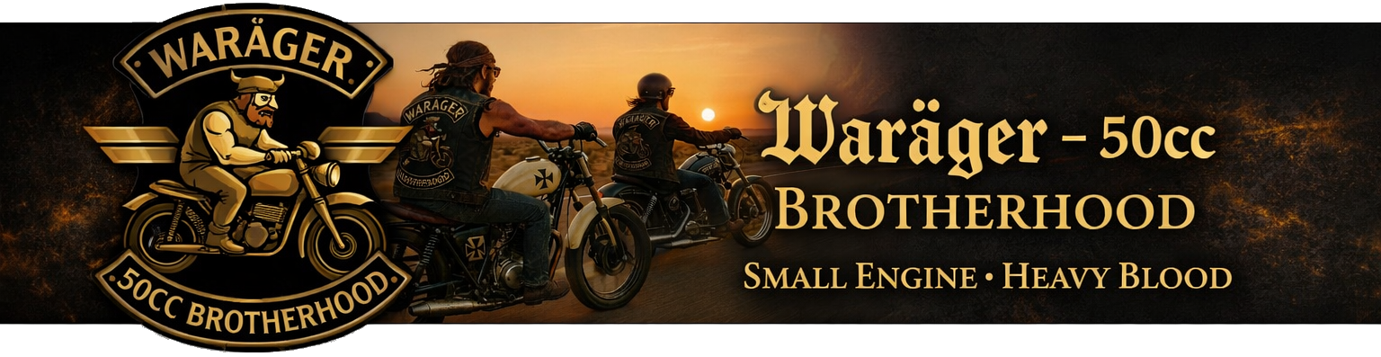 Waräger 50cc Brotherhood – 50cc Moped Club Banner